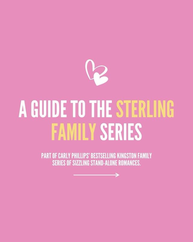 Your Ultimate Guide to the STERLING FAMILY Series! 📚⁣
Tag a friend who needs a new favorite series 📩
Have you read the series yet? Drop your favorite book or character below!
Start reading today! - link in bio
#CarlyPhillips #RomanceAddict #BillionaireRomance